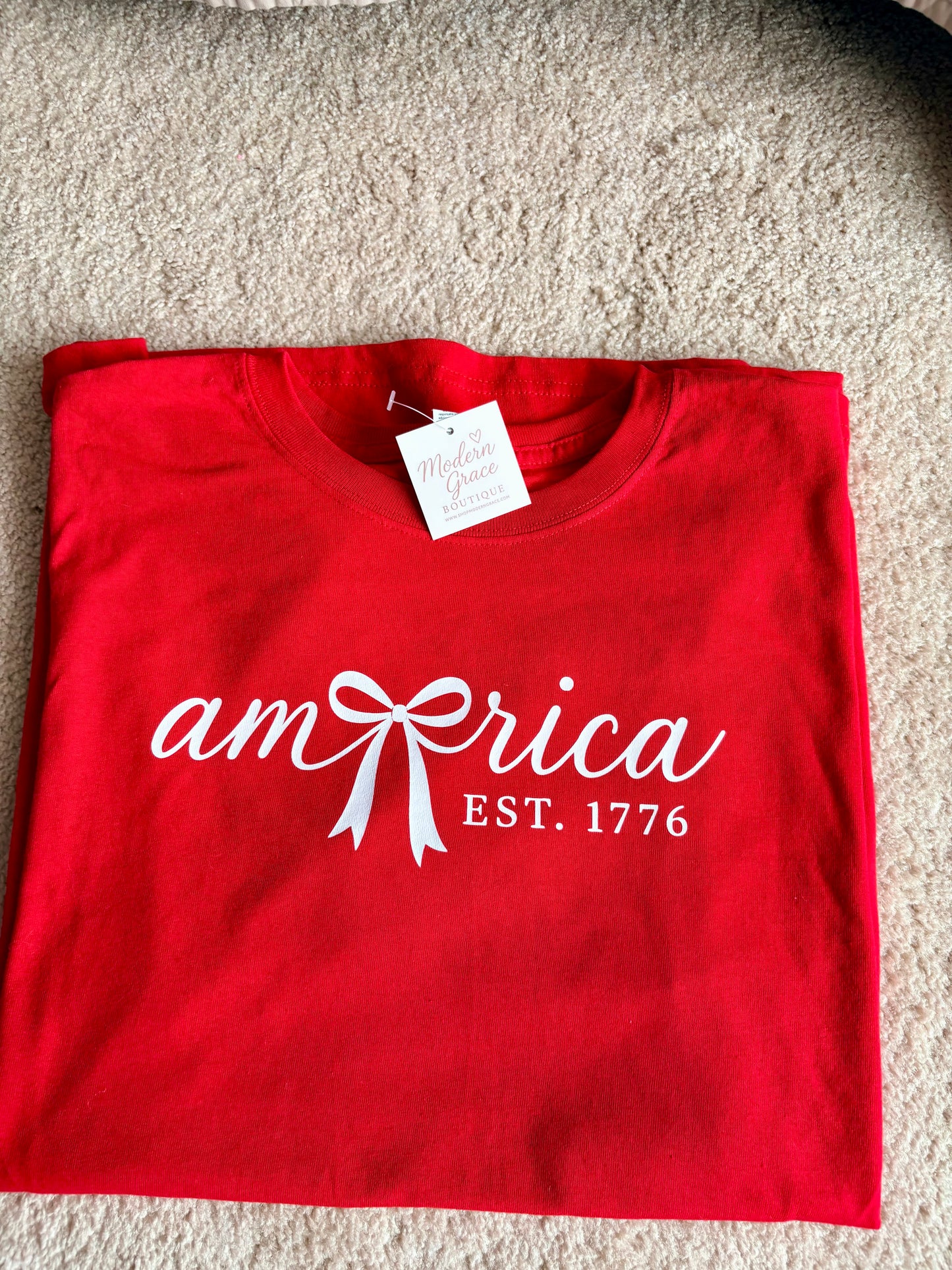 America Shirt - Red or Grey