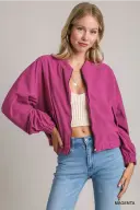 Berry Pop Bomber Jacket