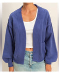 Violet Textured Balloon Sleeve Cardigan | Modern Grace Boutique