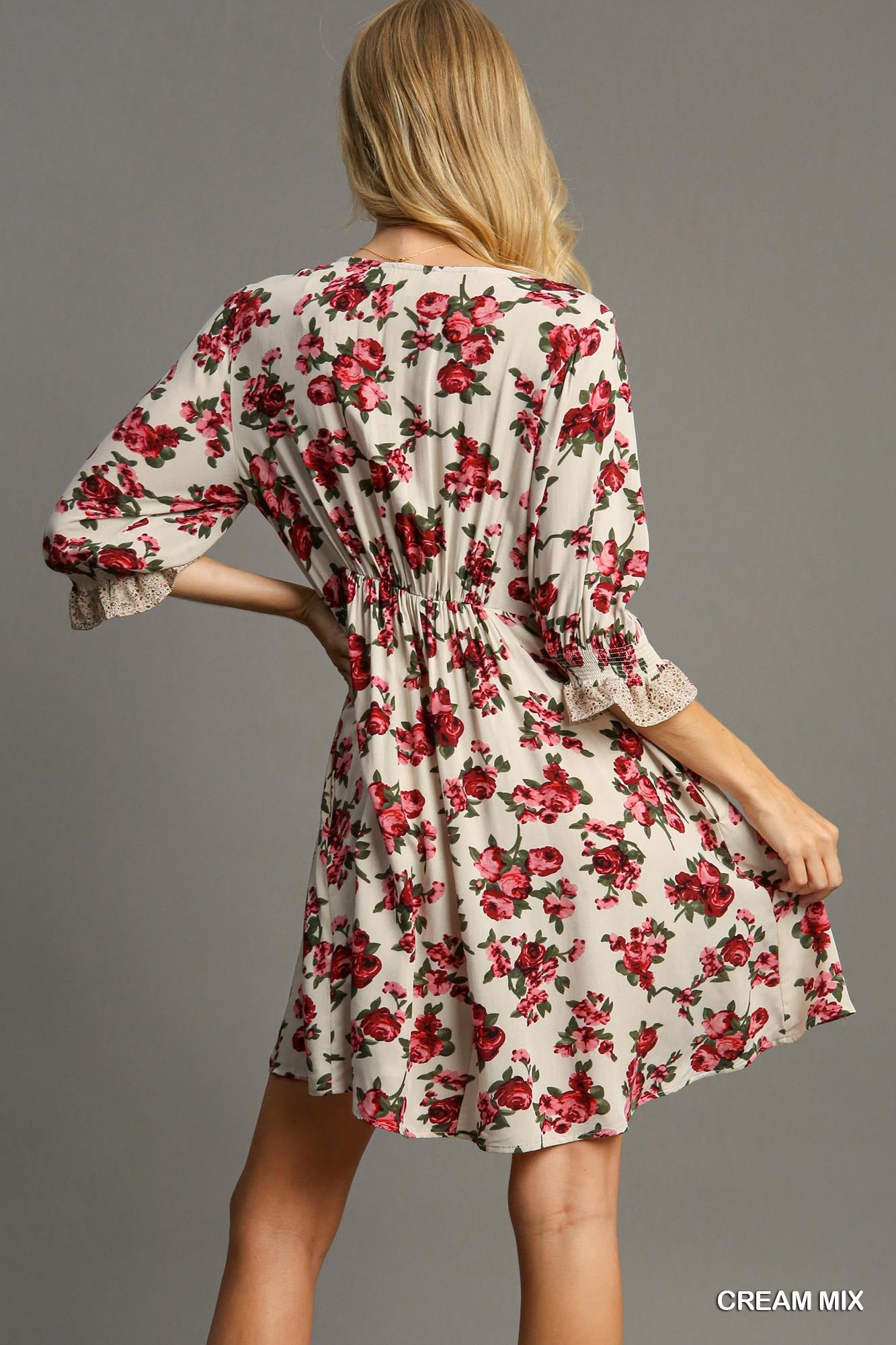 V-Neck Baby Doll Dress