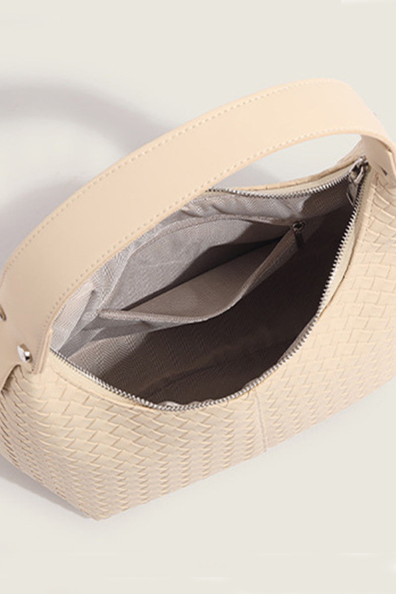 Vanilla Latte Woven Shoulder Bag