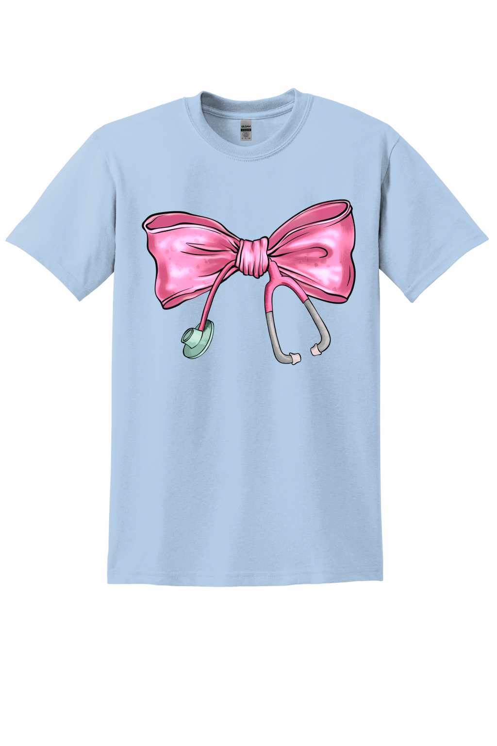 Pink Bow Stethoscope Graphic