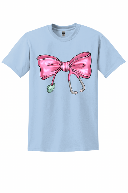 Pink Bow Stethoscope Graphic Tee / Crewneck / Hoodie