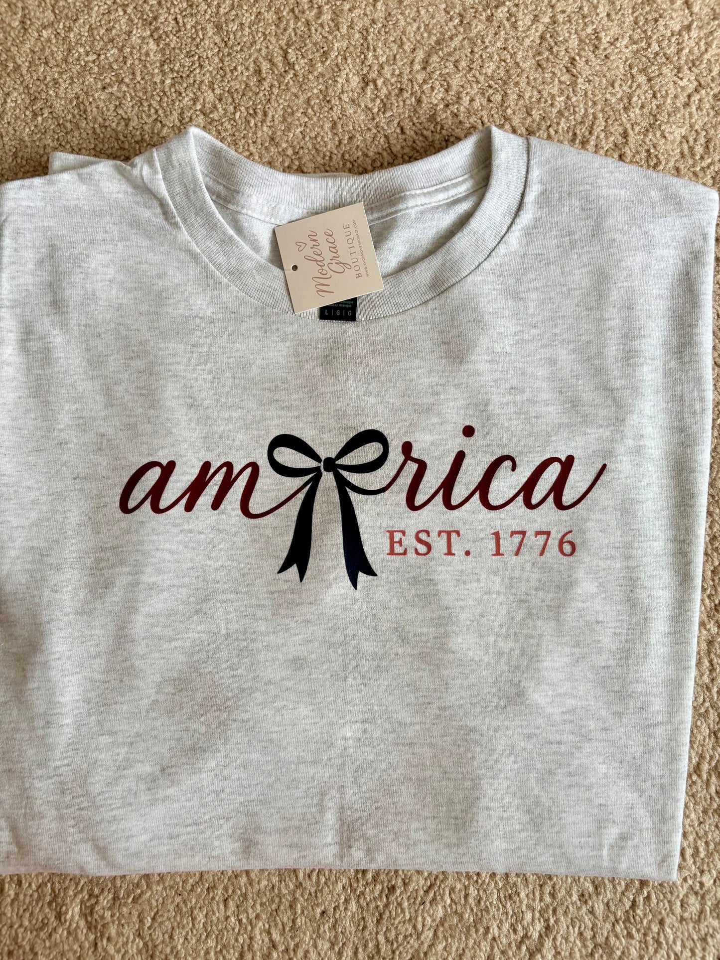America Shirt - Red or Grey
