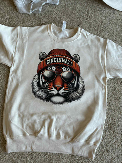 Cincinnati Football Sweatshirt – Bengal's Fan Crewneck Graphic Sweatshirt