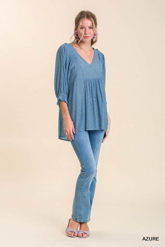 Coastal Breeze Babydoll Blouse