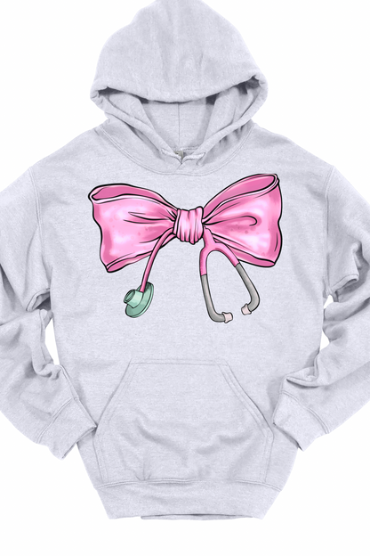 Pink Bow Stethoscope Graphic Tee / Crewneck / Hoodie