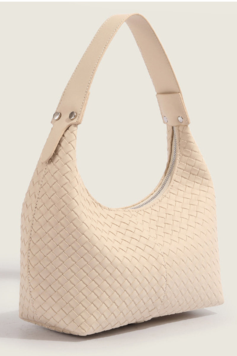 Vanilla Latte Woven Shoulder Bag