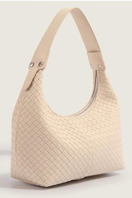 Vanilla Latte Woven Shoulder Bag
