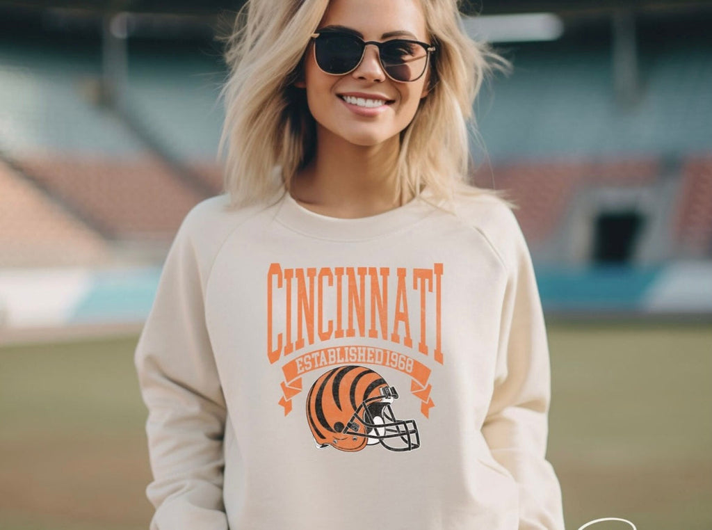 Cincinnati Bengals Crewneck | T-Shirt, Crewneck & Hoodie | Modern Grace Boutique
