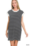 Midnight Stroll Striped Tee Dress | Modern Grace Boutique