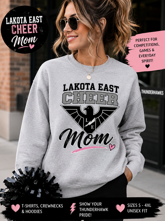 Lakota East Cheer Mom - Grey and Black