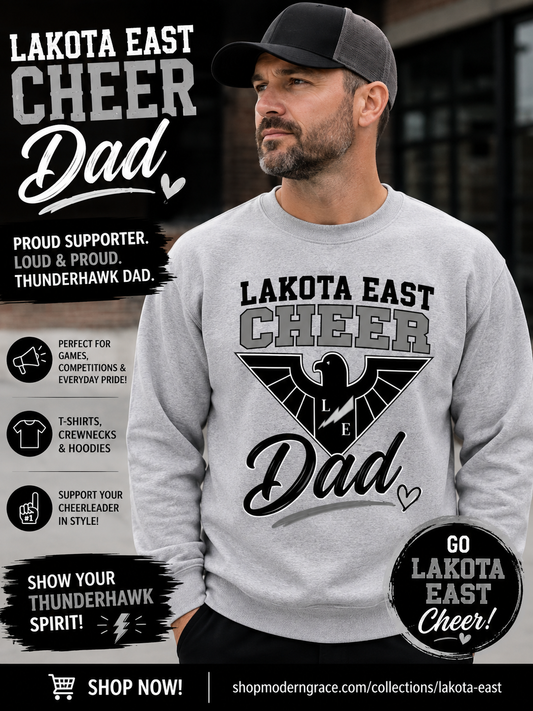 Lakota East Cheer Dad - Grey and Black