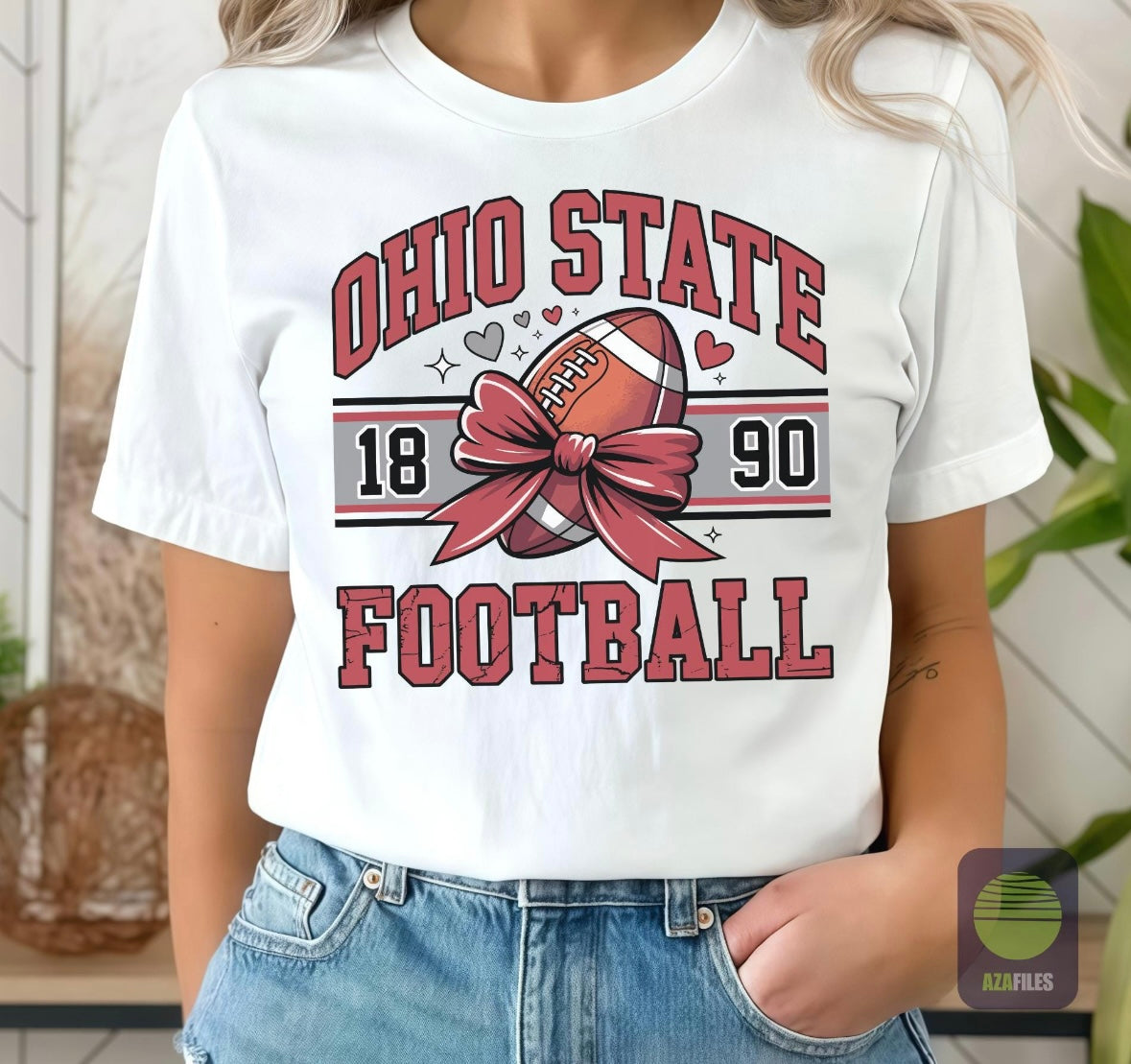 Buckeye Football Bow ❤️🏈
