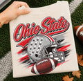Ohio State Helmet & Football 🏈❤️🩶 | Modern Grace Boutique
