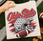 Ohio State Helmet & Football 🏈❤️🩶 | Modern Grace Boutique