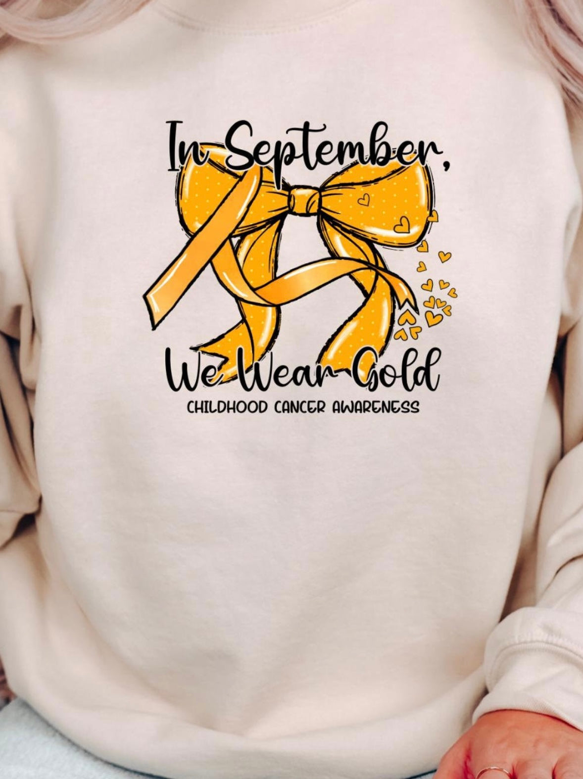 We Wear Gold Bow | Childhood Cancer Awareness Shirt