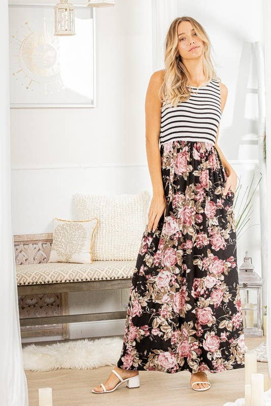 Midnight Garden Maxi Dress
