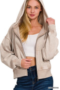 Ash Mocha Zip-Up Hoodie – Everyday Chic Comfort | Modern Grace Boutique