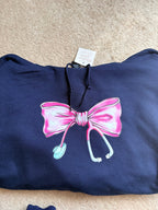 Pink Bow Stethoscope Graphic