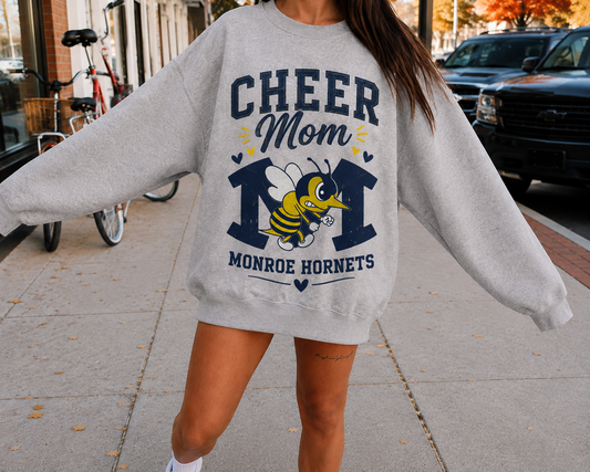Cheer Mom Monroe Hornets Sweatshirt