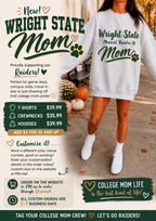 Wright State Mom Pride Crewneck | Modern Grace Boutique