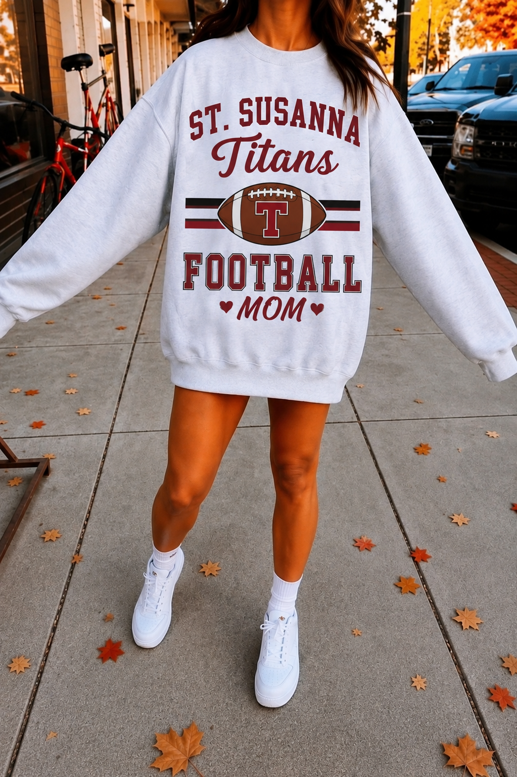 St Susanna Football Mom | T-Shirt, Crewneck & Hoodie