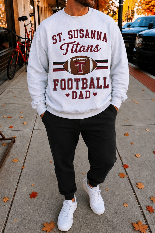 St Susanna Football Dad | T-Shirt, Crewneck & Hoodie