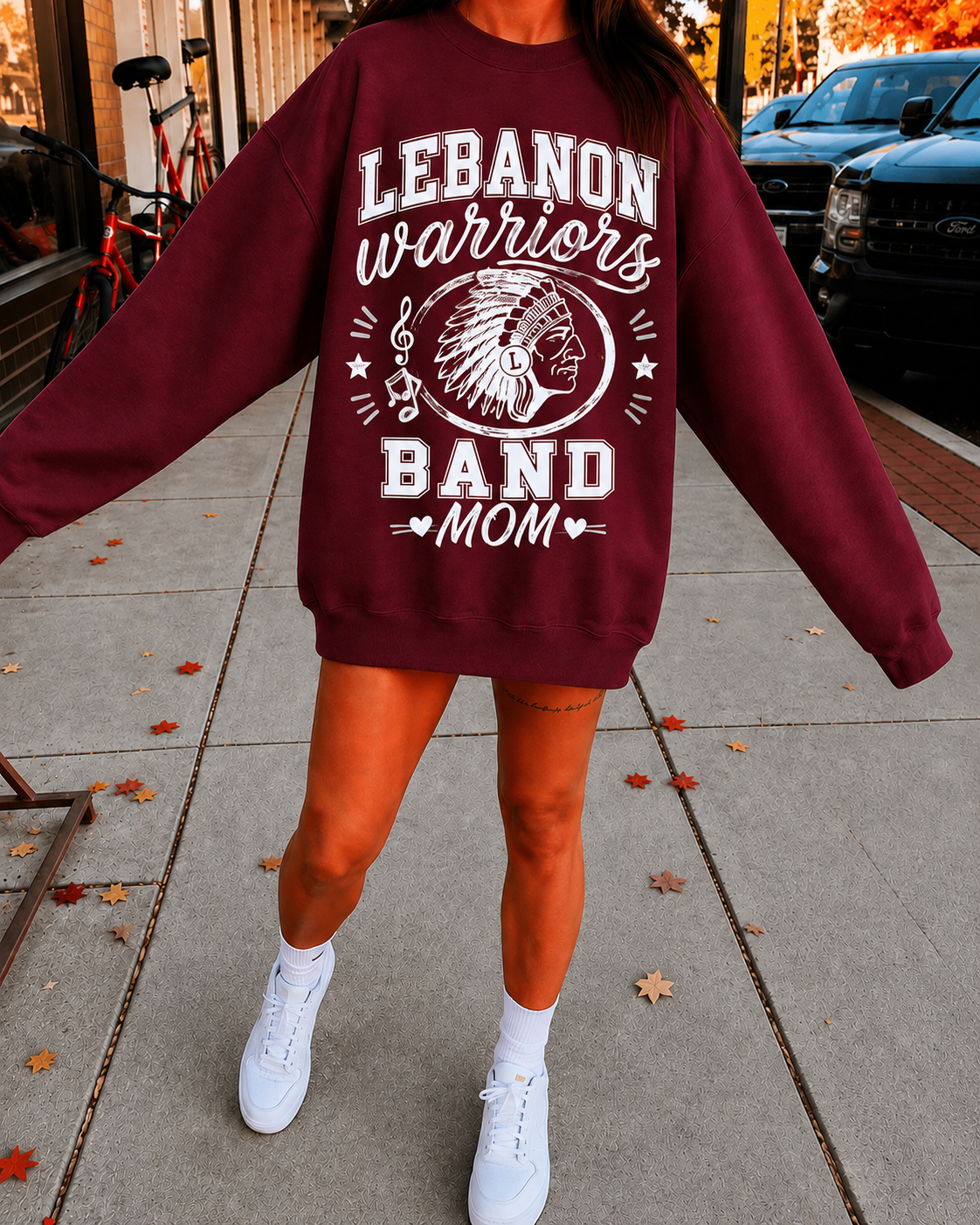 Band Mom - Maroon/ White