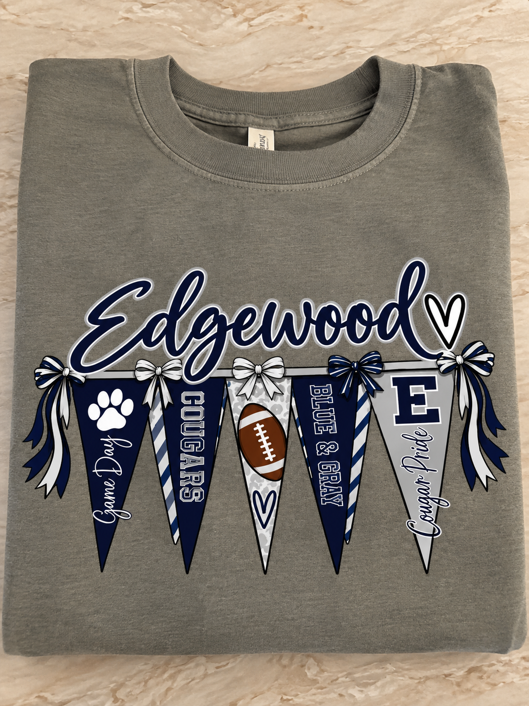 Edgewood Cougars Spirit Pennant -Football | Modern Grace Boutique