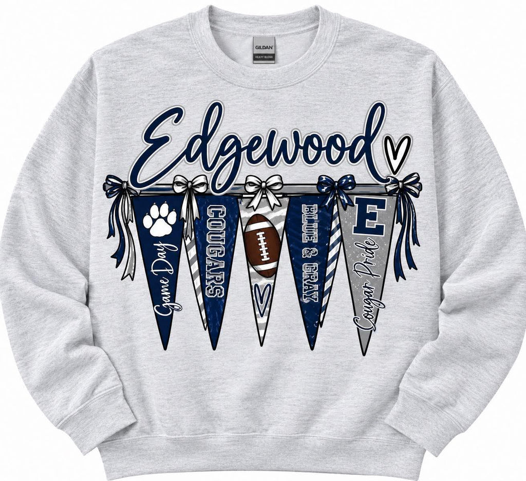 Edgewood Cougars Spirit Pennant -Football | Modern Grace Boutique