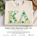 Kappa Delta Shamrock Letter Tee | Floral KD Sorority Shirt | Modern Grace Boutique