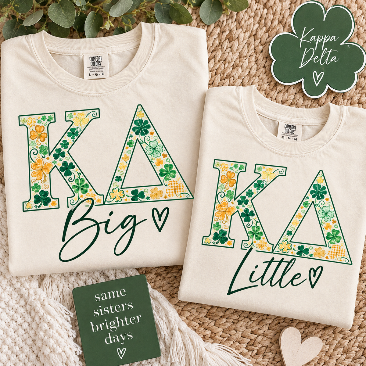 Kappa Delta Big & Little Shirt | Floral Shamrock Sorority Tee | Modern Grace Boutique