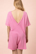 Mineral Washed Knit Casual Romper