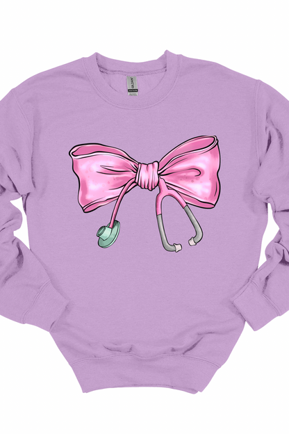 Pink Bow Stethoscope Graphic Tee / Crewneck / Hoodie
