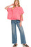 Fuchsia Pop Mineral Wash Pocket Tee