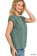 Sage Everyday Rolled Sleeve Tee | Modern Grace Boutique
