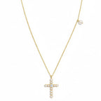 Graceful Radiance Pearl Cross Necklace | Modern Grace Boutique
