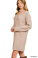 Wrapped in Grace Vneck Sweater Dress - Ash Mocha
